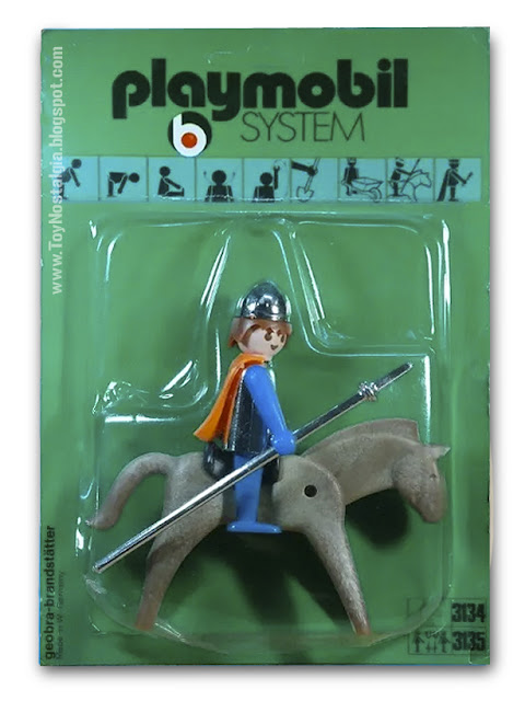 Playmobil 3134 A   - 1974 Blister caballero montado con pica (Playmobil caballeros - knights - ritter)