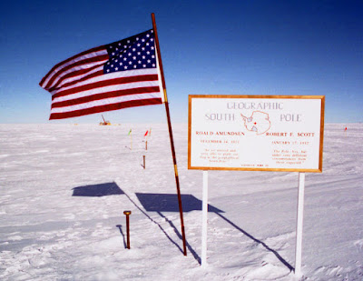 south pole marker