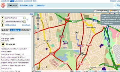 CloudMade Custom Map Directions