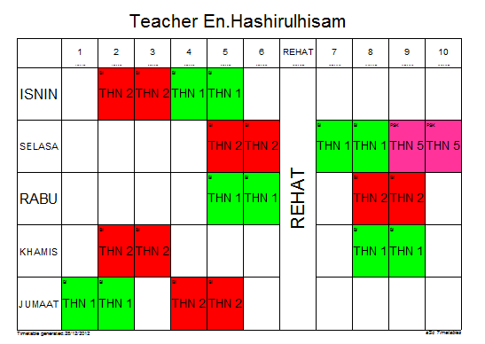 Jadual Waktu 2013 - SK SogoSogo