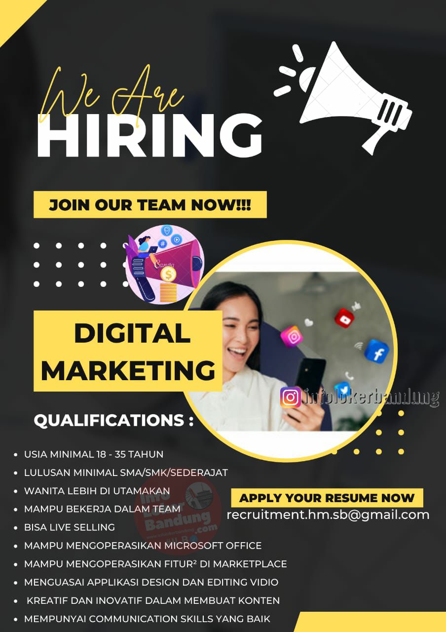 Lowongan Kerja Digital Marketing Bandung Agustus 2022