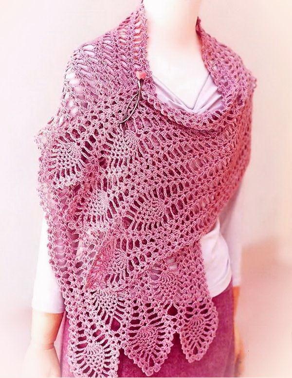 Easy Crochet Lace Scarf / shawl