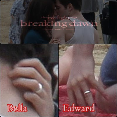  Bella wasn't wearing a wedding band only her fugly engagement ring 