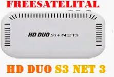 Atualizacao do receptor Freesatelital HD duo S3+Net3 v3.43