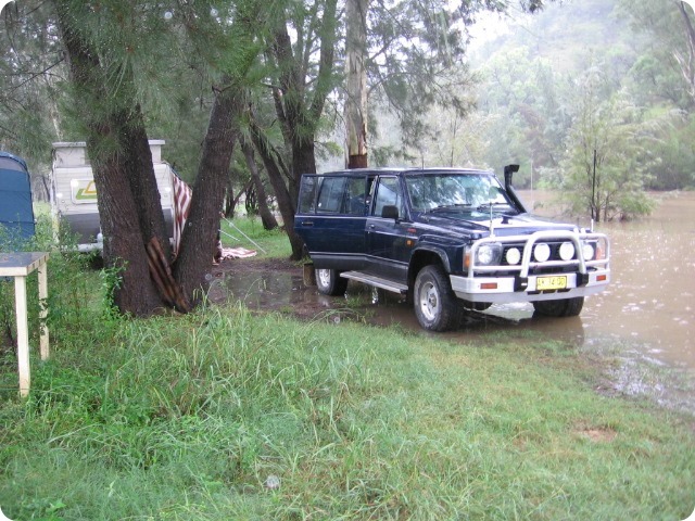 Gwydir River Campground - the flood develops - Taken by Mal & Kerry