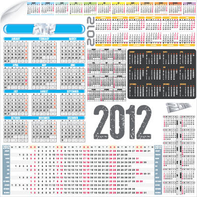 Various Calendar Grids 2012