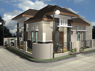 3D home plan design ideas modern house picture desain rumah