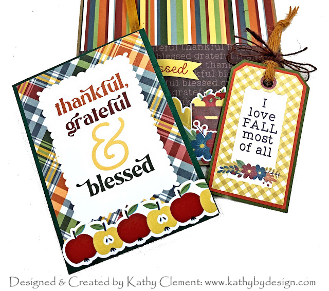 Photoplay Autumn Greetings Tea Wallet and Tag by Kathy Clement for Really Reasonable Ribbon