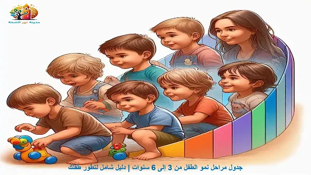 جدول مراحل نمو الطفل من 3 إلى 6 سنوات
