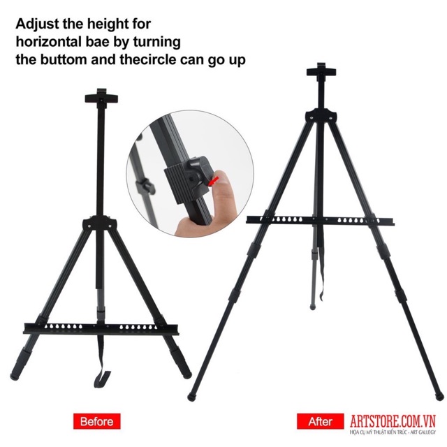 Giá vẽ kim loại- Giá vẽ tranh- Giá đỡ Tripod