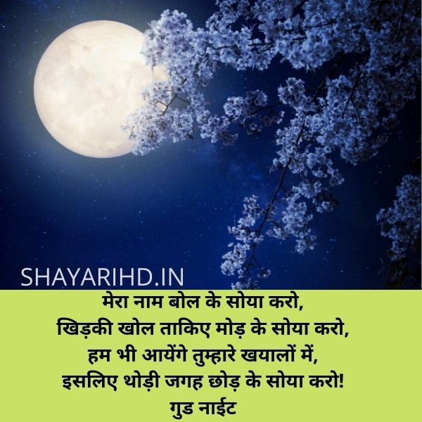 Good night love shayari In Hindi