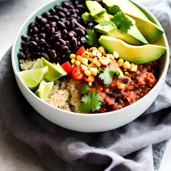 Quinoa and black bean power bowl recipe