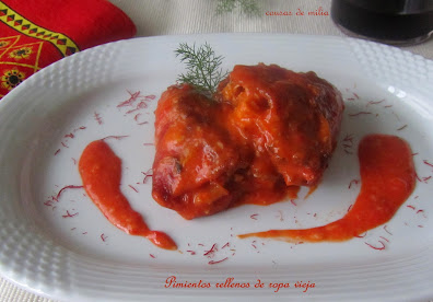 Pimientos de piquillo rellenos de ropa vieja