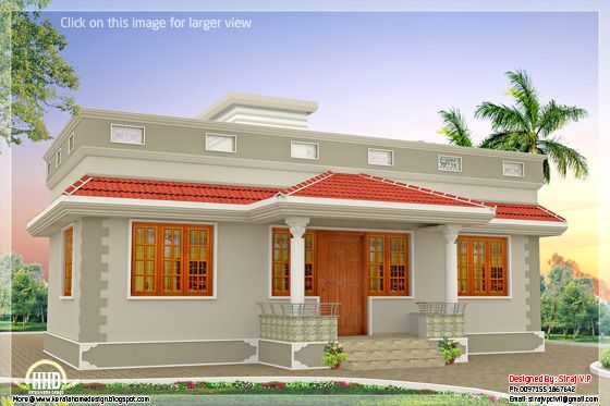  1000  sq  feet  Kerala  style single floor 3 bedroom home  