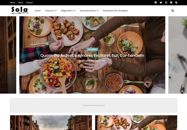 Sola Blogger Template