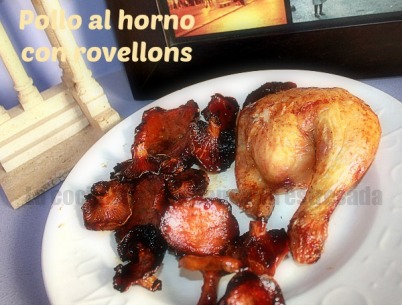 Pollo al horno al limón con rovellons