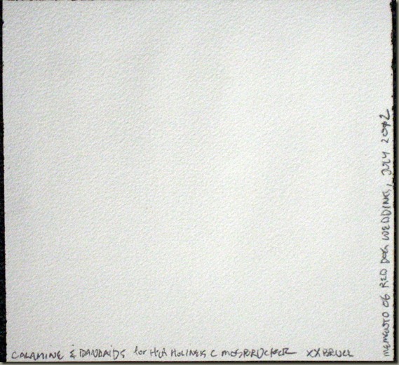 calamine and bandaids inscription