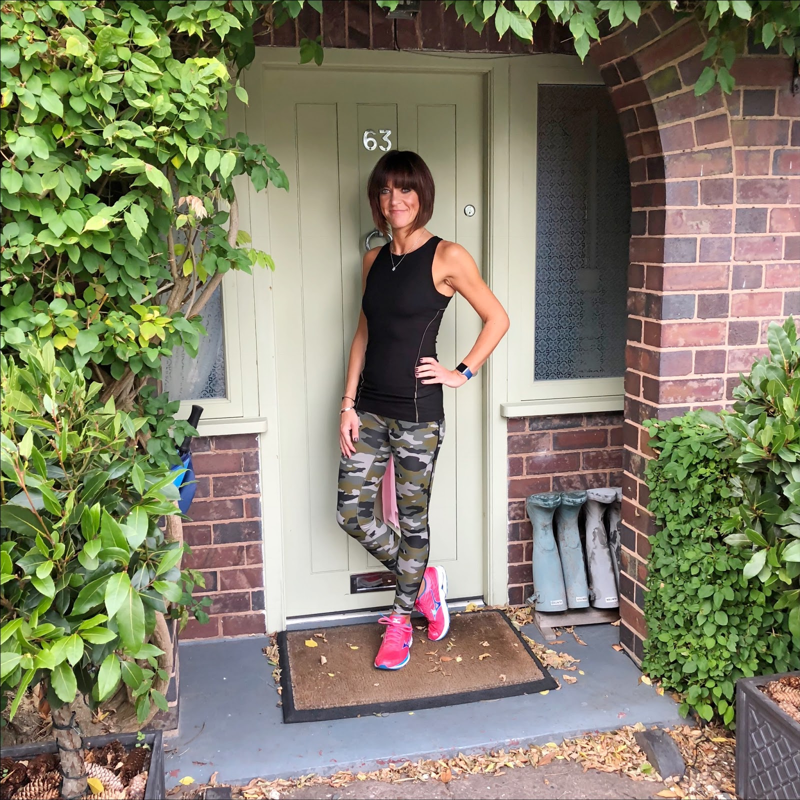 my midlife fashion, asquith london, activewear, asquith london good vibes top, asquith london camouflage flow with it leggings