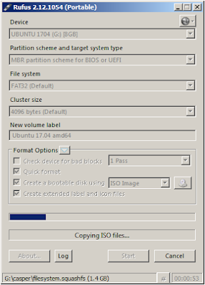 menunggu proses pembuatan bootable