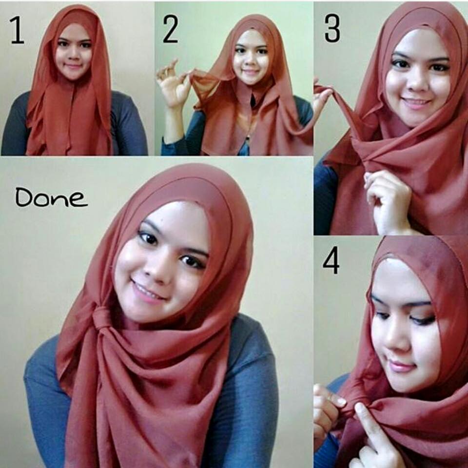 Tutorial Hijab Segi Empat Yang Simple Untuk Remaja Tutorial Hijab