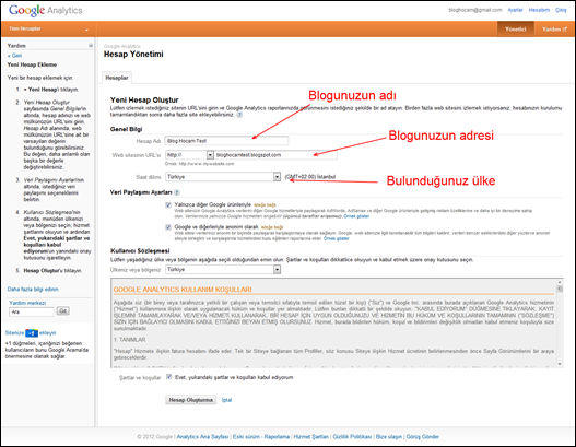 Google Analytics Kurulumu
