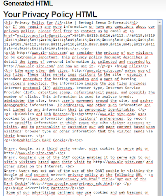 Cara Mudah Membuat Privacy Policy Untuk Blog