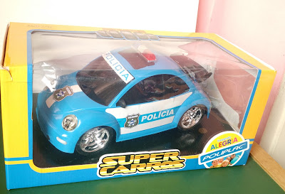 Brinquedo de plástico, Fusca azul claro da Polícia, coleção Super carros da Poliplac - novo, lacrado R$ 25,00