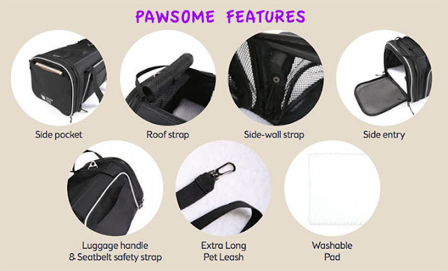 Checking Out Smiling Paws Pets’ Expandable Soft-Sided Pet Carrier #sponsored