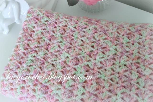 Lacy Crochet: Tiny Tulips Baby Blanket, Free Crochet Pattern