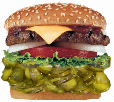 Carl's Jr with extra extra pickles