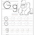 Coloring For Kids : Free printable worksheet letter G for your child to learn and write