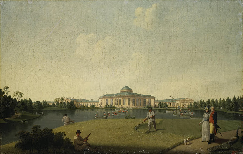 View of the Tauride Palace from the Garden by Benjamin Paterssen - Cityscape, Landscape paintings from Hermitage Museum