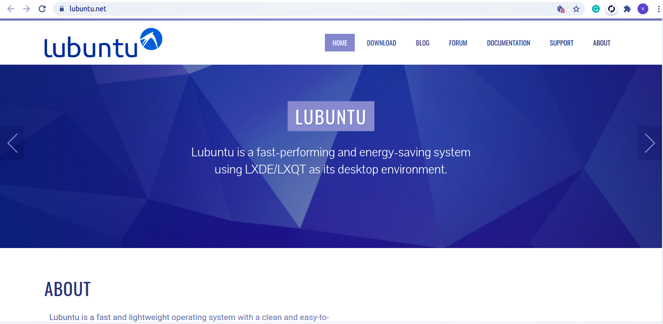 lubuntu home page