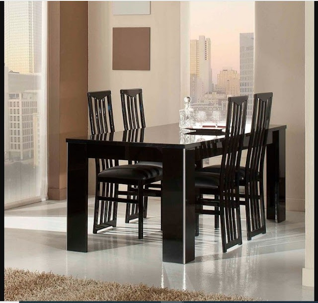 Luxury dining room furniture sets with casual black