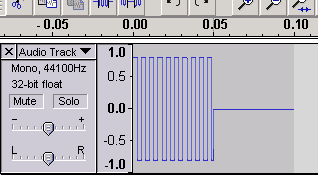 one cycle isochronic square wave tone