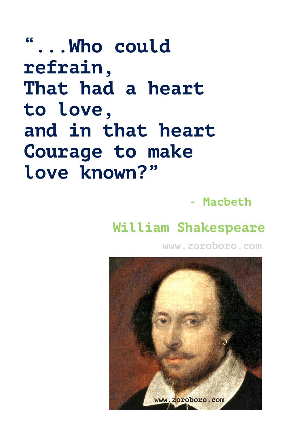 William Shakespeare Quotes, Romeo and Juliet Quotes, Hamlet Quotes, Macbeth Quotes & more. William Shakespeare Play Quotes, William Shakespeare Poems.