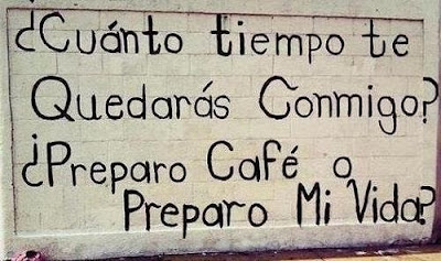 Cuánto tiempo te quedarás conmigo Preparo café o preparo mi vida