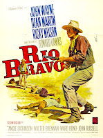 RIO BRAVO. Cartel grande, reposición 1964: 120 x 160 cms. Francia. Arte: Jean Mascii. Impresión: Établissements Saint-Martin, París. RÍO BRAVO. Rio Bravo. 1959. Estados Unidos. Dirección: Howard Hawks. Reparto: John Wayne, Dean Martin, Ricky Nelson, Angie Dickinson, Walter Brennan, Ward Bond, John Russell, Pedro González González, Estelita Rodríguez, Claude Akins, Malcolm Atterbury, Harry Carey Jr., Bob Steele.