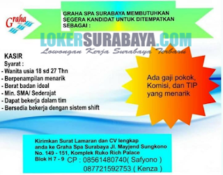 Info Lowongan Kerja Terbaru di Graha SPA Surabaya Juni 2019