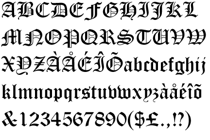 Old Tattoo Font