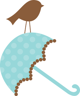  Umbrellas with Bird of the Baby on the go Clipart.