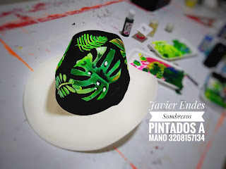 sombreros pintados a mano