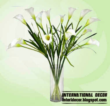 artificial plants, white artificial flowers
