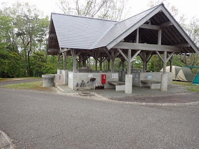 能登半島一周自転車の旅 県民の森キャンプ場 炊事場