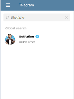 cara mencari BotFather di telegram