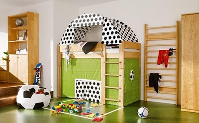 DORMITORIO INFANTIL PARA NIÑOS QUE LES GUSTA EL FUTBOL - HABITACION INFANTIL PARA NIÑOS QUE LES GUSTA EL FUTBOL - SOCCER BEDROOM