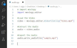 Extract audio from video using python