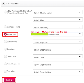 Axis Bank - Add Biller for Mutual Fund SIP