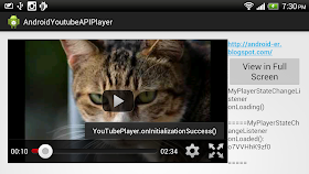 Example to use YouTubePlayerFragment of YouTube Android Player API