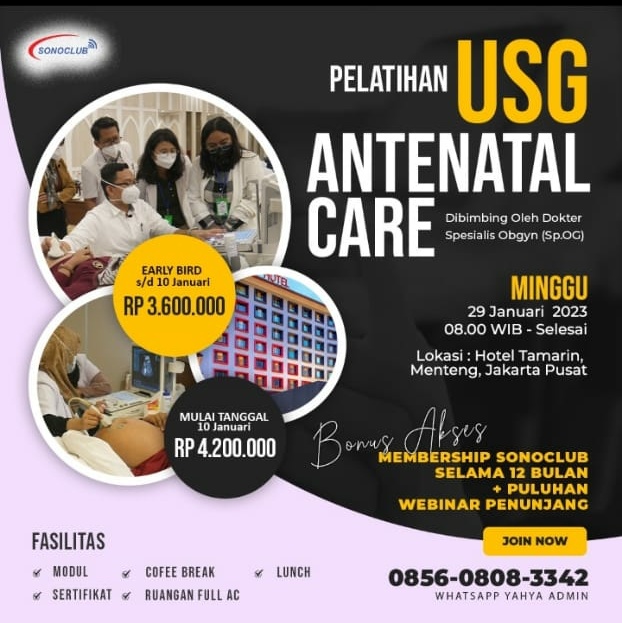 Pelatihan USG Antenantal Care (Januari 2023-Jakarta Pusat) 